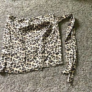 SHEIN wrap cheetah skirt